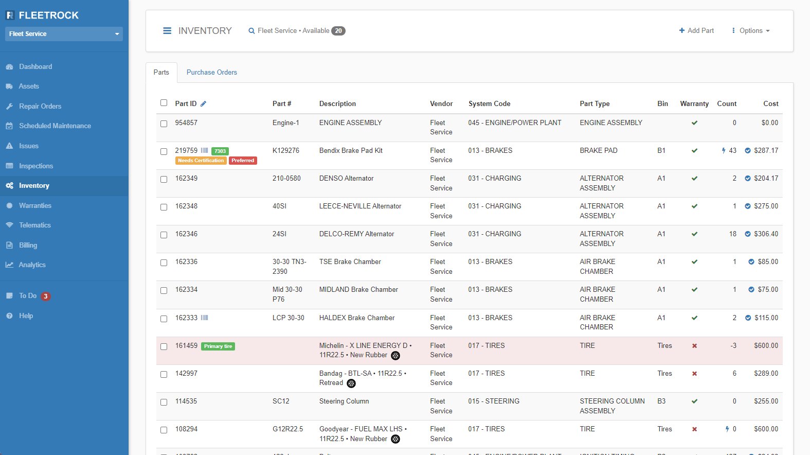 Inventory Management Software Screenshot
