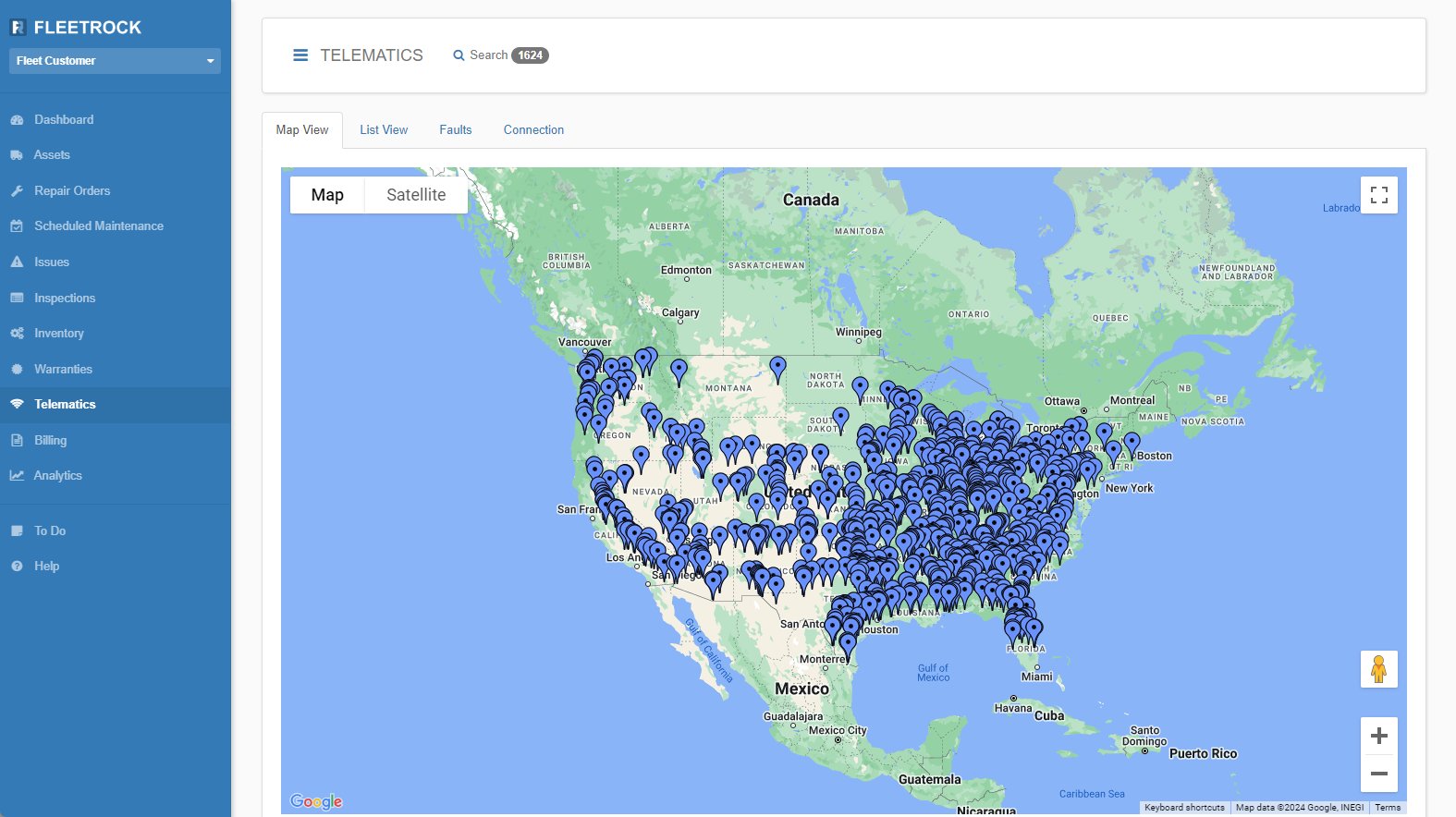 Fleet Telematics Software Screenshot